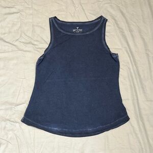 American Eagle S Soft & Sexy Dark Blue Tank